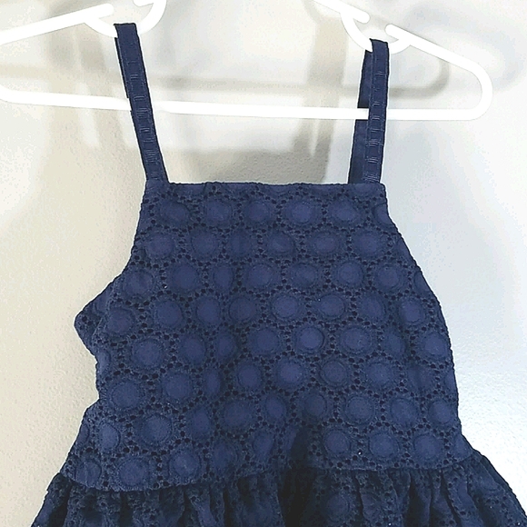 Maggie & Zoe navy eyelet dress, 4T - Picture 2 of 9